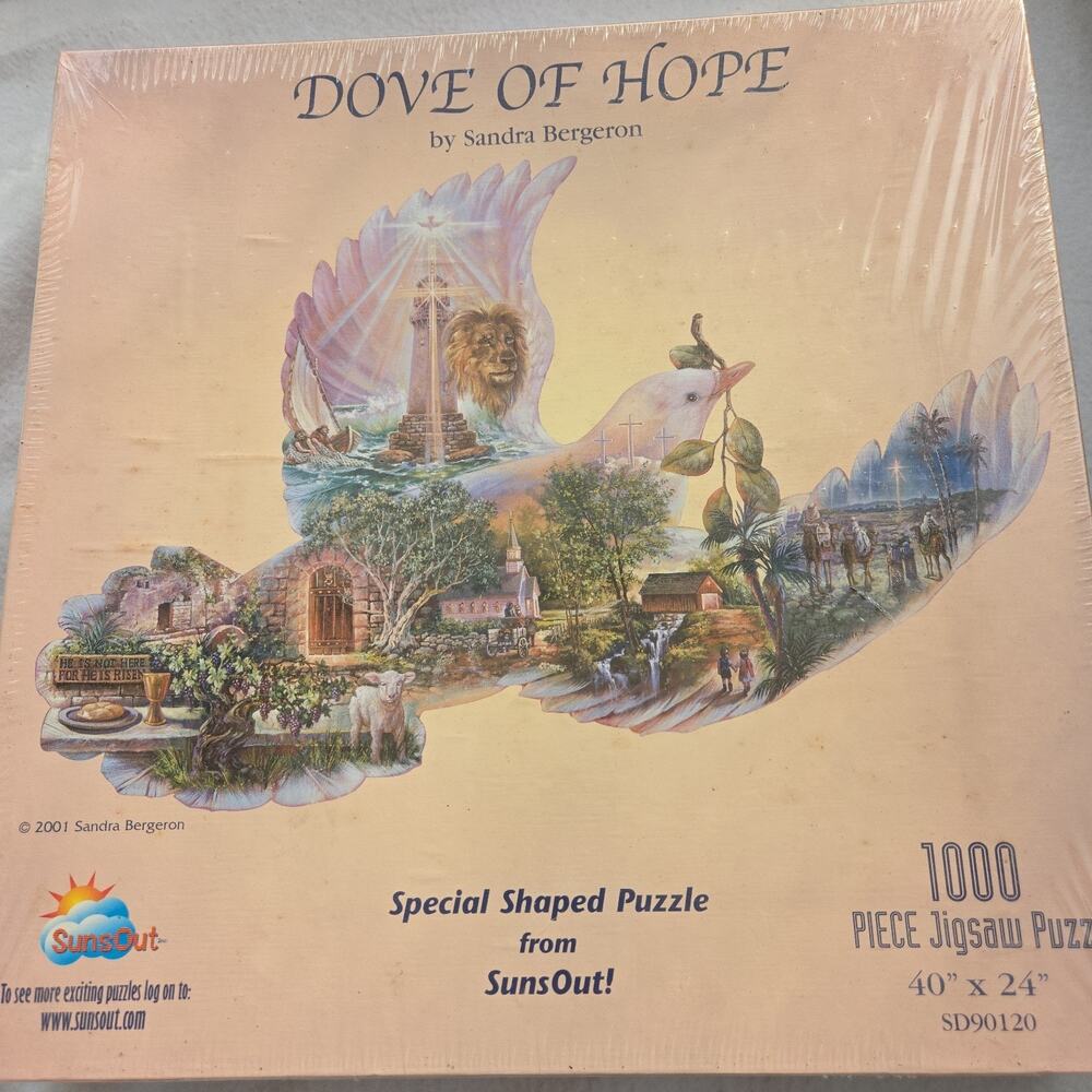 SunsOut SEALED Dove of Hope 1000 Piece Jigsaw Puzzle Brand New Special Shape
